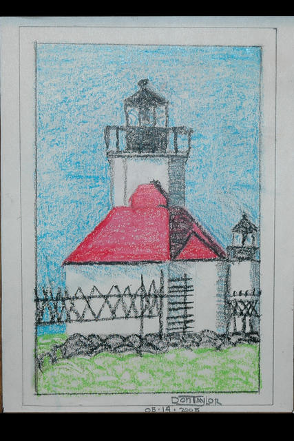 Lake Michigan Lighthouse Sketch