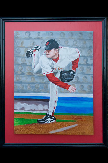 Redsox Pitcher (framed)